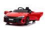 Elektrické autíčko Audi RS E-Tron GT 12V, červené, široké jednomístné sedátko, 2,4GHz dálkové ovládání, USB/AUX Vstup, Bluetooth, Odpružení, Lithiová baterie, LED světla, 2 X 25W Motor, ORIGINÁL licence